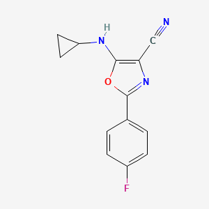 5-(cyclopropylamino)-2-(4-fluorophenyl)-1,3-oxazole-4-carbonitrile