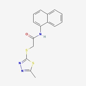 2-[(5-METHYL-1,3,4-THIADIAZOL-2-YL)SULFANYL]-N~1~-(1-NAPHTHYL)ACETAMIDE