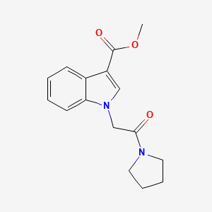 molecular formula C16H18N2O3 B5840252 methyl 1-[2-oxo-2-(1-pyrrolidinyl)ethyl]-1H-indole-3-carboxylate 