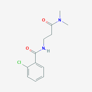 molecular formula C12H15ClN2O2 B5840259 2-chloro-N-[3-(dimethylamino)-3-oxopropyl]benzamide 