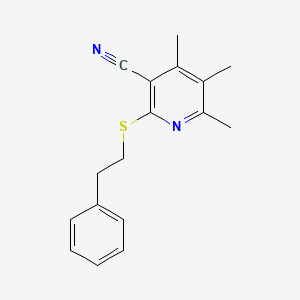 4,5,6-trimethyl-2-[(2-phenylethyl)thio]nicotinonitrile