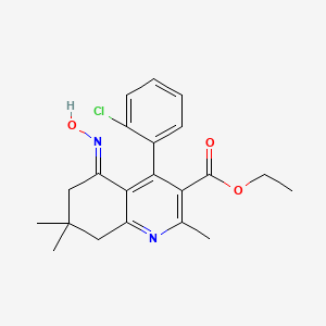 ethyl (5E)-4-(2-chlorophenyl)-5-hydroxyimino-2,7,7-trimethyl-6,8-dihydroquinoline-3-carboxylate