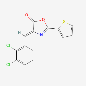 (4Z)-4-[(2,3-dichlorophenyl)methylidene]-2-thiophen-2-yl-1,3-oxazol-5-one