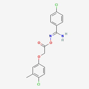 4-chloro-N'-{[(4-chloro-3-methylphenoxy)acetyl]oxy}benzenecarboximidamide