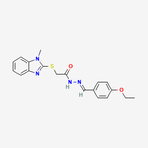 molecular formula C19H20N4O2S B5840334 N'-[(E)-(4-ethoxyphenyl)methylidene]-2-[(1-methyl-1H-benzimidazol-2-yl)sulfanyl]acetohydrazide 