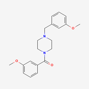 molecular formula C20H24N2O3 B5840336 1-(3-METHOXYBENZOYL)-4-[(3-METHOXYPHENYL)METHYL]PIPERAZINE 