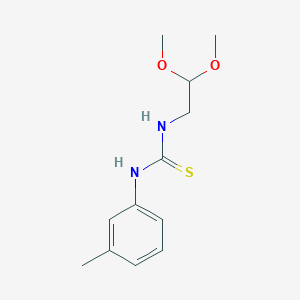 molecular formula C12H18N2O2S B5840352 1-(2,2-Dimethoxyethyl)-3-(3-methylphenyl)thiourea 