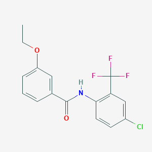 molecular formula C16H13ClF3NO2 B5840355 N-[4-chloro-2-(trifluoromethyl)phenyl]-3-ethoxybenzamide 