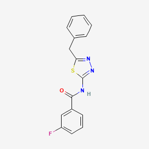 molecular formula C16H12FN3OS B5840360 N-(5-benzyl-1,3,4-thiadiazol-2-yl)-3-fluorobenzamide 