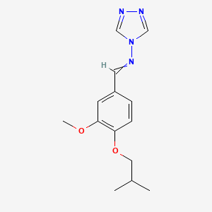 molecular formula C14H18N4O2 B5840363 N-(4-isobutoxy-3-methoxybenzylidene)-4H-1,2,4-triazol-4-amine 