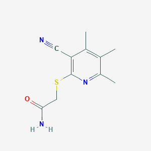 molecular formula C11H13N3OS B5840377 2-(3-Cyano-4,5,6-trimethylpyridin-2-yl)sulfanylacetamide 