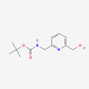 molecular formula C12H18N2O3 B584039 tert-Butyl {[6-(hydroxymethyl)pyridin-2-yl]methyl}carbamate CAS No. 153621-48-8