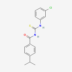 N-[(3-chlorophenyl)carbamothioyl]-4-(propan-2-yl)benzamide