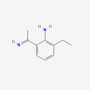 molecular formula C10H14N2 B584042 2-Ethanimidoyl-6-ethylaniline CAS No. 148121-17-9