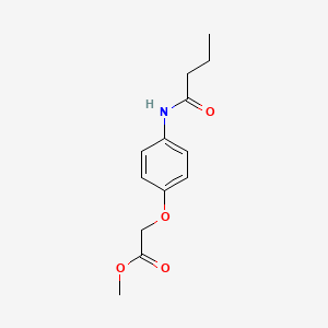 molecular formula C13H17NO4 B5840424 methyl [4-(butyrylamino)phenoxy]acetate 