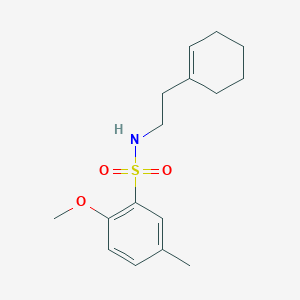 molecular formula C16H23NO3S B5840462 N-[2-(1-cyclohexen-1-yl)ethyl]-2-methoxy-5-methylbenzenesulfonamide 