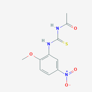 molecular formula C10H11N3O4S B5840466 N-{[(2-methoxy-5-nitrophenyl)amino]carbonothioyl}acetamide 