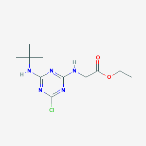 ethyl 2-[[4-(tert-butylamino)-6-chloro-1,3,5-triazin-2-yl]amino]acetate