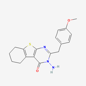 3-amino-2-(4-methoxybenzyl)-5,6,7,8-tetrahydro[1]benzothieno[2,3-d]pyrimidin-4(3H)-one