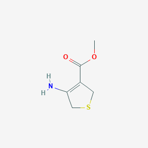 molecular formula C6H9NO2S B058405 Methyl 4-amino-2,5-dihydrothiophene-3-carboxylate CAS No. 125089-01-2