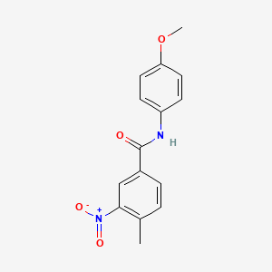 molecular formula C15H14N2O4 B5840510 N-(4-methoxyphenyl)-4-methyl-3-nitrobenzamide 