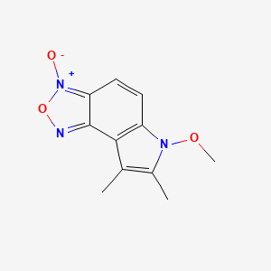 molecular formula C11H11N3O3 B5840518 6-Methoxy-7,8-dimethyl-3-oxidopyrrolo[2,3-g][2,1,3]benzoxadiazol-3-ium 