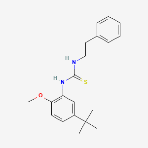 molecular formula C20H26N2OS B5840538 N-[5-(TERT-BUTYL)-2-METHOXYPHENYL]-N'-PHENETHYLTHIOUREA 