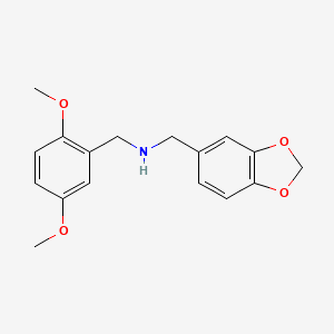 molecular formula C17H19NO4 B5840543 (1,3-benzodioxol-5-ylmethyl)(2,5-dimethoxybenzyl)amine 