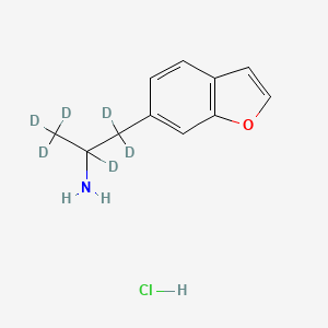 1-(1-Benzofuran-6-yl)-1,1,2,3,3,3-hexadeuteriopropan-2-amine;hydrochloride