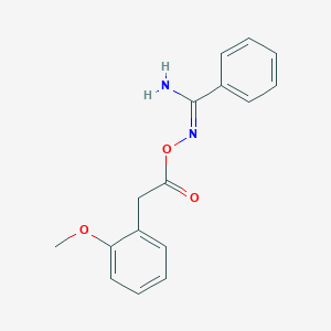 molecular formula C16H16N2O3 B5840574 N'-{[2-(2-methoxyphenyl)acetyl]oxy}benzenecarboximidamide 