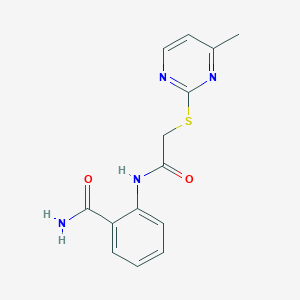 2-({2-[(4-METHYL-2-PYRIMIDINYL)SULFANYL]ACETYL}AMINO)BENZAMIDE