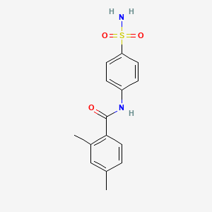 molecular formula C15H16N2O3S B5840594 N-[4-(aminosulfonyl)phenyl]-2,4-dimethylbenzamide 