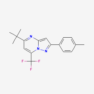 molecular formula C18H18F3N3 B5840600 5-tert-butyl-2-(4-methylphenyl)-7-(trifluoromethyl)pyrazolo[1,5-a]pyrimidine 