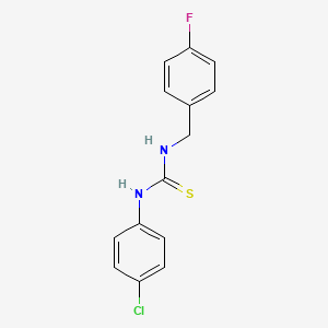 molecular formula C14H12ClFN2S B5840601 1-(4-Chlorophenyl)-3-(4-fluorobenzyl)thiourea 