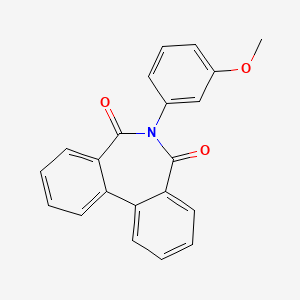 molecular formula C21H15NO3 B5840612 6-(3-methoxyphenyl)-5H-dibenzo[c,e]azepine-5,7(6H)-dione 