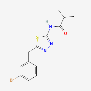 N-{5-[(3-BROMOPHENYL)METHYL]-1,3,4-THIADIAZOL-2-YL}-2-METHYLPROPANAMIDE