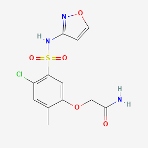 molecular formula C12H12ClN3O5S B5840621 2-[4-Chloro-2-methyl-5-(1,2-oxazol-3-ylsulfamoyl)phenoxy]acetamide 