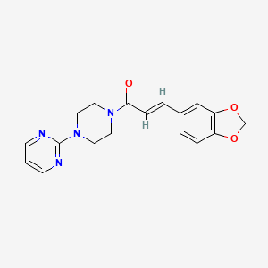 2-{4-[3-(1,3-benzodioxol-5-yl)acryloyl]-1-piperazinyl}pyrimidine