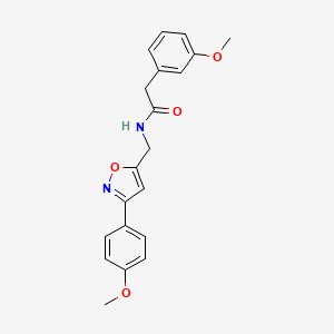 molecular formula C20H20N2O4 B5840663 2-(3-methoxyphenyl)-N-{[3-(4-methoxyphenyl)-1,2-oxazol-5-yl]methyl}acetamide 