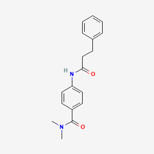 molecular formula C18H20N2O2 B5840685 N,N-dimethyl-4-(3-phenylpropanoylamino)benzamide 