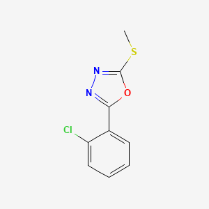 molecular formula C9H7ClN2OS B5840691 2-(2-Chlorophenyl)-5-(methylsulfanyl)-1,3,4-oxadiazole 