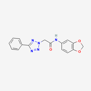 molecular formula C16H13N5O3 B5840698 N-1,3-benzodioxol-5-yl-2-(5-phenyl-2H-tetrazol-2-yl)acetamide 