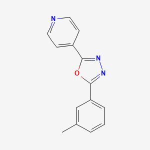 4-[5-(3-methylphenyl)-1,3,4-oxadiazol-2-yl]pyridine