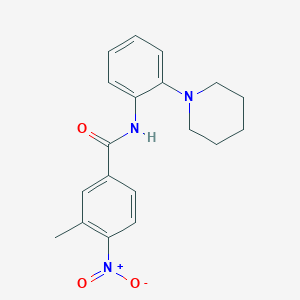 3-methyl-4-nitro-N-[2-(1-piperidinyl)phenyl]benzamide