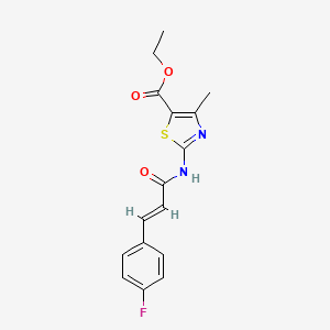 molecular formula C16H15FN2O3S B5840772 ethyl 2-{[3-(4-fluorophenyl)acryloyl]amino}-4-methyl-1,3-thiazole-5-carboxylate 