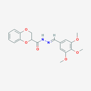 molecular formula C19H20N2O6 B5840775 N'-(3,4,5-trimethoxybenzylidene)-2,3-dihydro-1,4-benzodioxine-2-carbohydrazide 