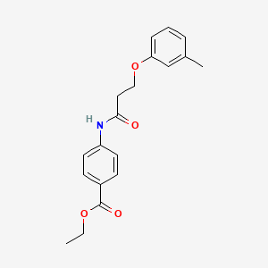 molecular formula C19H21NO4 B5840777 Ethyl 4-[3-(3-methylphenoxy)propanoylamino]benzoate 