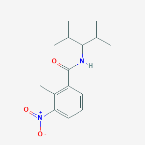 molecular formula C15H22N2O3 B5840778 N-(1-isopropyl-2-methylpropyl)-2-methyl-3-nitrobenzamide 