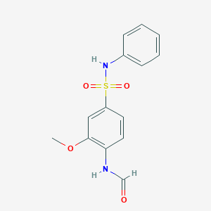 molecular formula C14H14N2O4S B5840786 4-(formylamino)-3-methoxy-N-phenylbenzenesulfonamide 