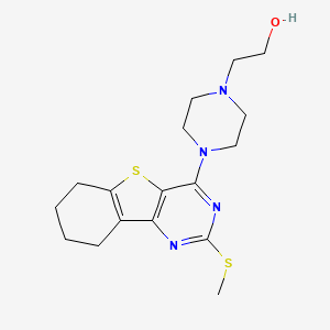 2-{4-[2-(methylthio)-6,7,8,9-tetrahydro[1]benzothieno[3,2-d]pyrimidin-4-yl]-1-piperazinyl}ethanol